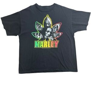 Bob‎ Marley Graphic T-Shirt Men’s XL Black Rasta Reggae Music Tee 2007 Licensed
